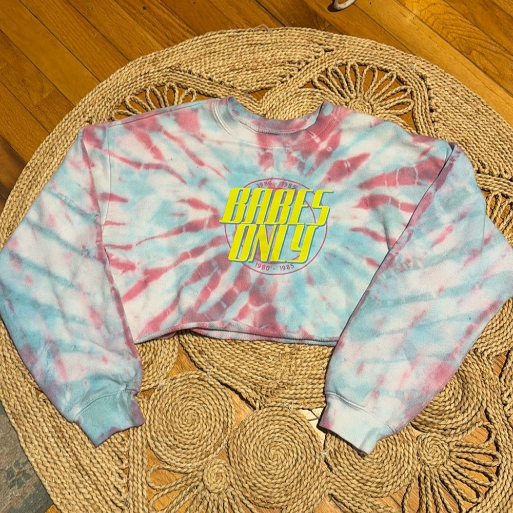 Cropped Tie Dye Crewneck